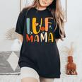 Ivf Mama Rainbow Ivf Mom Groovy Transfer Day Women's Oversized Comfort T-Shirt Black