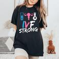 Ivf Warrior Dad Mom Strength Transfer Day Infertility Women's Oversized Comfort T-Shirt Black