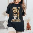 July 43Th Birthday 1981 Awesome Teddy Bear Women's Oversized Comfort T-Shirt Black