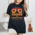 Just A Girl Who Loves Sunshine And Wingsuit Flying For Woma Women's Oversized Comfort T-Shirt Black
