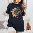 Just Because I'm Awake For Tweens & Ns Retro Groovy Women's Oversized Comfort T-Shirt Black