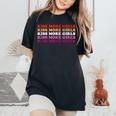Kiss More Girls Lesbian Pride Flag Lgbtq Pride Month 2021 Women's Oversized Comfort T-Shirt Black