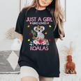 Koala Animal Lover Just A Girl Who Loves Koalas Women's Oversized Comfort T-Shirt Black