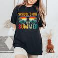 Last Day Of School Retro Schools Out For Summer Teacher Boys Women's Oversized Comfort T-Shirt Black