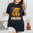 Lgbt Lion Gay Pride Lgbtq Rainbow Flag Sunglasses Women's Oversized Comfort T-Shirt Black