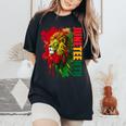 Lion Junenth African American Black Lion 1865 Women's Oversized Comfort T-Shirt Black