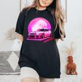 Love Jdm Girl Racer Pink Japanese Modified Race Car Women's Oversized Comfort T-Shirt Black