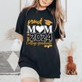 Loving Mom 2024 My Mom Is A Proud 2024 College Graduate Women's Oversized Comfort T-Shirt Black