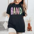 Marching Band Grandma Marching Band Grandmother Women's Oversized Comfort T-Shirt Black