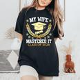 Master's Degree My Wife Mastered It Class Of 2024 Husbands Women's Oversized Comfort T-Shirt Black