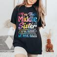 Middle Sister I'm The Reason We Have Rules Matching Women's Oversized Comfort T-Shirt Black