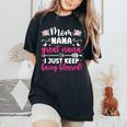 Mom Nana Great Nana Keep Getting Blessed Great Nana Women's Oversized Comfort T-Shirt Black