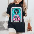 The Mom Tarot Card Skeleton Witch Mom Skull Mama Women's Oversized Comfort T-Shirt Black