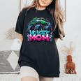 Monster Truck Mom Of The Birthday Boy Matching Family Women's Oversized Comfort T-Shirt Black