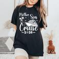 Mother Son Cruise 2024 Family Mom Son Matching Vacation Trip Women's Oversized Comfort T-Shirt Black