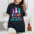 No Bunny Loves Me Like Jesus Easter Christian Religious Women's Oversized Comfort T-Shirt Black