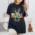 Nurse Bunny Leopard Easter Nurse Easter Nurse Life Bunny Women's Oversized Comfort T-Shirt Black