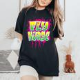 Nursing 80S 90S Hip Hop Fly Nurse Graffiti Style Women's Oversized Comfort T-Shirt Black