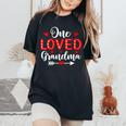 One Loved Grandma Grandma Valentine's Day Women's Oversized Comfort T-Shirt Black