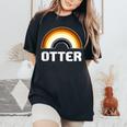 Otter Rainbow Gay Bear Lgbt Gay Pride Bear Wolf Women's Oversized Comfort T-Shirt Black