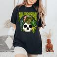 Philodendron House Plant Lover Skull Aroids Head Planter Women's Oversized Comfort T-Shirt Black