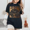 Pisces Girl African American Melanin Birthday Women's Oversized Comfort T-Shirt Black