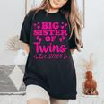 Promoted To Big Sister Of Twins Est 2024 Baby Announcement Women's Oversized Comfort T-Shirt Black