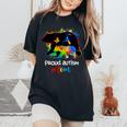 Proud Autism Mom Autism Awareness Puzzle Mom Mother Women's Oversized Comfort T-Shirt Black