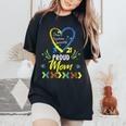 Proud Down Syndrome Mom Awareness Son Daughter Women's Oversized Comfort T-Shirt Black