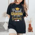 Proud Grandma Of A 2024 Graduate For Family Graduation Women's Oversized Comfort T-Shirt Black
