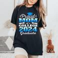 Proud Mom Of 2024 College Graduate Family 24 Graduation Women's Oversized Comfort T-Shirt Black