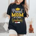 Proud Mom Of A 2024 Graduate For Family Graduation Women's Oversized Comfort T-Shirt Black