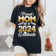Proud Mom Of A Class 2024 Graduate Family College Senior Women's Oversized Comfort T-Shirt Black