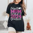 Proud Mom Of A Class Of 2024 Graduate 2024 Senior Mom 2024 Women's Oversized Comfort T-Shirt Black