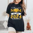Proud Mom Of Two 2024 Graduates Mother Class Of 2024 Senior Women's Oversized Comfort T-Shirt Black