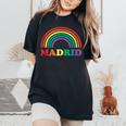 Rainbow Pride Gay Lgbt Parade Madrid Women's Oversized Comfort T-Shirt Black