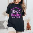 Realtor House Hustler Real Estate Agent Advertising Women's Oversized Comfort T-Shirt Black