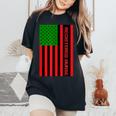 Registered Nurse Unia Flag Pan African American Flag 1865 Women's Oversized Comfort T-Shirt Black