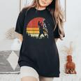 Retro Mountain Climber Vintage T-Rex Rock Climbing Women's Oversized Comfort T-Shirt Black