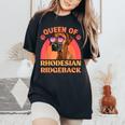Ridgeback Queen Of Rhodesian Ridgeback Owner Vintage Women's Oversized Comfort T-Shirt Black