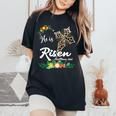 He Is Risen Bible Verse Floral Easter Is About Jesus Women's Oversized Comfort T-Shirt Black