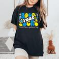 Rock Your Socks Down Syndrome Awareness Day Groovy Wdsd Women's Oversized Comfort T-Shirt Black