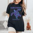 San Diego California Sea Turtle Boys Girls Toddler Women's Oversized Comfort T-Shirt Black