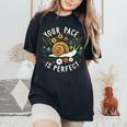 Snail Lover Cottagecore Forestcore Positive Quote Kid Women's Oversized Comfort T-Shirt Black