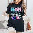 Squish Mom Mallow Matching Squish Birthday Girl Mother's Day Women's Oversized Comfort T-Shirt Black