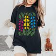 Subtle Pansexual Pride Pan Pride Wildflower Cottagecore Women's Oversized Comfort T-Shirt Black