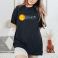 Sun-Moon-Earth 40824 Total Solar Eclipse 2024 Men Women's Oversized Comfort T-Shirt Black
