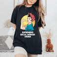 Superhero Social Worker Mom Social Worker Women's Oversized Comfort T-Shirt Black