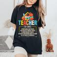 Teacher Definition Teaching School Teacher Women's Oversized Comfort T-Shirt Black