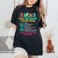 Teacher The Freedom Tour 2024 School's Out For Summer Back Women's Oversized Comfort T-Shirt Black